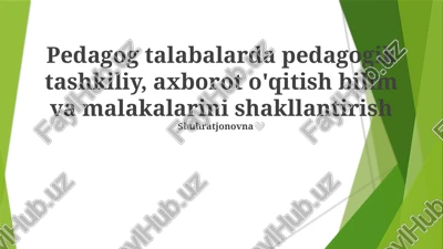 pedagogik tashkiliy axborot o'qitish — PPTX