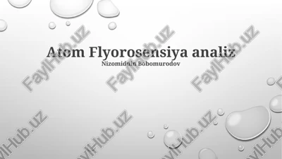 atomik yutilish spektroskopiyasi — PPTX
