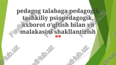 pedagogik tashkiliy psiopedagogik — PPTX