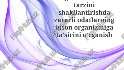sog'lom turmush tarzini shakllantirish — PPTX
