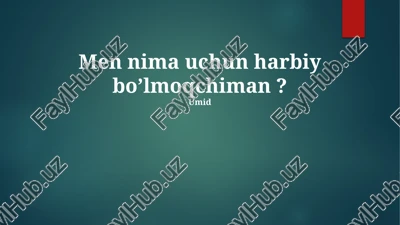 harbiy xizmat — PPTX