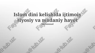 islom va zamonaviylik — PPTX