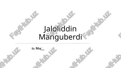 jaloliddin manguberdi — PPTX