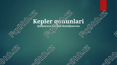 kepler qonunlari — PPTX
