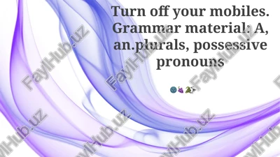 turn off your phones: a mobile-free grammar lesson — PPTX