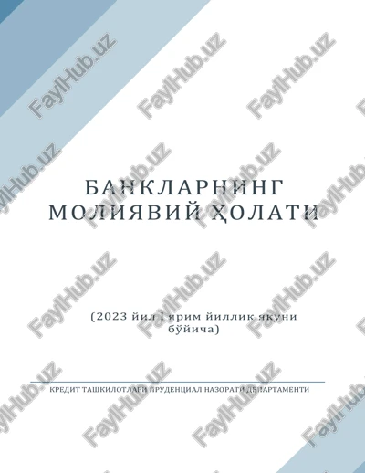 moliyaviy holati — PDF
