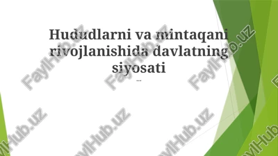 chegara rivojlanish siyosati — PPTX