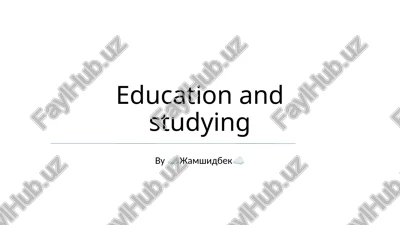 education and studying — PPTX