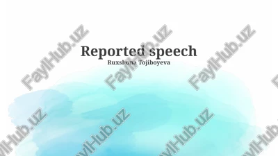 reported speech — PPTX