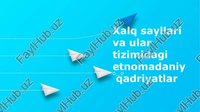 etnik madaniy qadriyat sistemalari: doira — PPTX