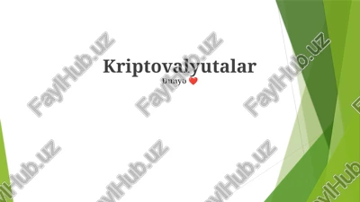 kriptovalyutalar — PPTX