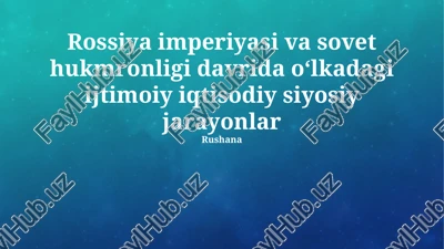 sovet davrida milliy siyosat — PPTX