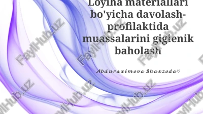 loyiha materiallari va metodologiyasi — PPTX