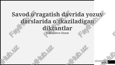 diktantlarni tahlil qilish va natijalar — PPTX