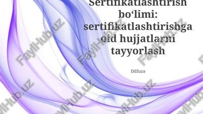 sertifikat loyihasi — PPTX