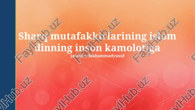 inson kamolining asosiy tarkibiy qismlari — PPTX