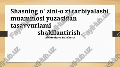shaxsiy ta’lim muammosi — PPTX