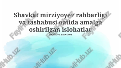 amalga oshirilgan islohatlar — PPTX