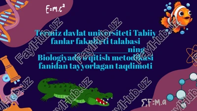 umurtqali hayvonlarning xilma-xilligi, baliqlar, amfibiyalar va reptiliyalar — PPTX