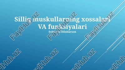 silliq muskullarning xossalari va funksiyalari — PPTX