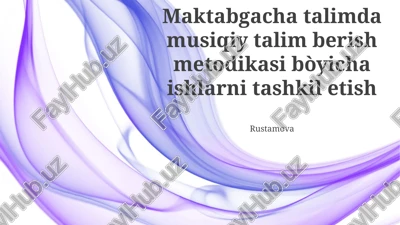 musiqa boy muhit yaratish — PPTX