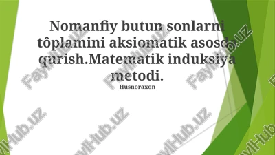 matematik induksiya metodi — PPTX