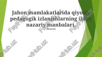 xalqaro hamkorlik va ma'lumotlar almashinuvi — PPTX
