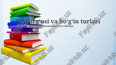 soʻz urgʻusi va boʻgʻin turlari — PPTX