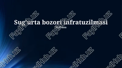 sug'urta bozori infratuzilmasi — PPTX