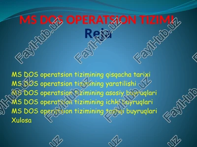 ms dos operatsion tizimi — PPTX