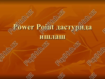 ms dos operatsion tizimi — PPT