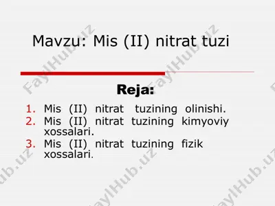 mis (ii) nitrat tuzi — PPTX