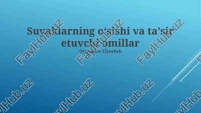 suyaklarning oʻsishi va taʼsir etuvchi omillar — PPTX