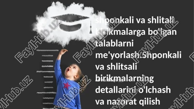 spline va teshikli birikmalarning o'lchov usullari — PPTX