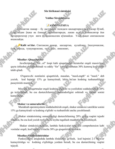 sōz birikmasi sintaksisi — DOCX