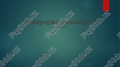 ta'lim psixologiyasi — PPTX