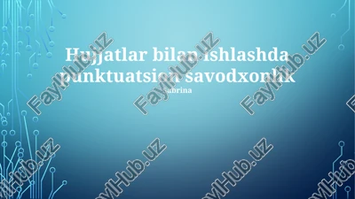 punktuatsion savodxonlik — PPTX