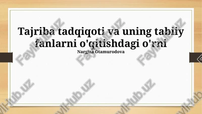 tabiiy fanlar ta'limi — PPTX