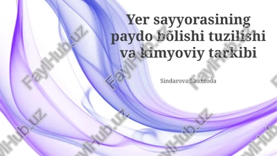 yerning kimyoviy tarkibi — PPTX
