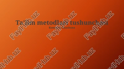 loyihaviy ta'lim metodlari — PPTX