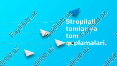 tom yopish plitalari va tomlar — PPTX