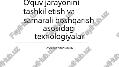 o'quv boshqaruv tizimlari (obt) — PPTX