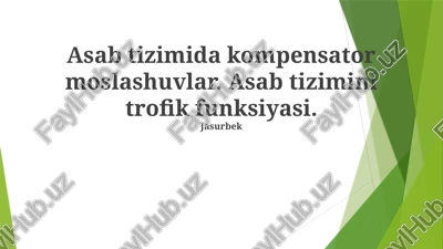trofik omillar va neyronlarning saqlanishi — PPTX