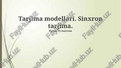 simultan tarjima teknologiyalari — PPTX