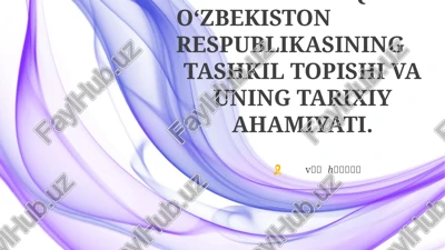 o'zbekistonning mustaqil davlat sifatida sayohati — PPTX