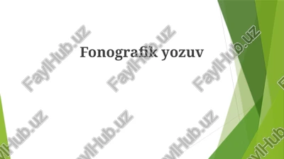 fonografik yozuv — PPTX