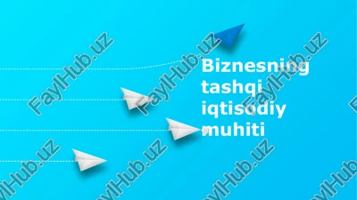 biznesning tashqi iqtisodiy muhiti — PPTX