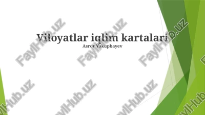 hududiy iqlim xaritalari — PPTX