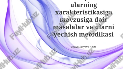 teleskoplar va ularning xarakteristikasiga mavzusiga doir masalalar va ularni yechish metodikasi — PPTX