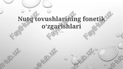 fonetik o'zgarishlar turlari — PPTX